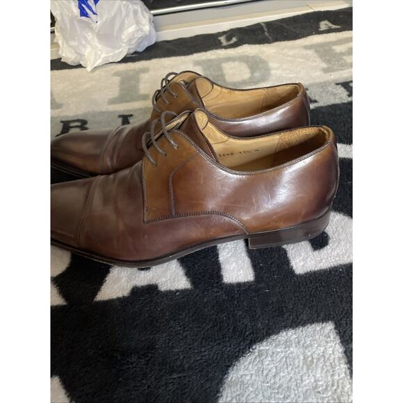 MAGNANNI ‘HARLAN’ MENS BRITISH TOBACCO BURNISHED CAP-TOE OXFORD SIZE 11.5 $425 main image 6